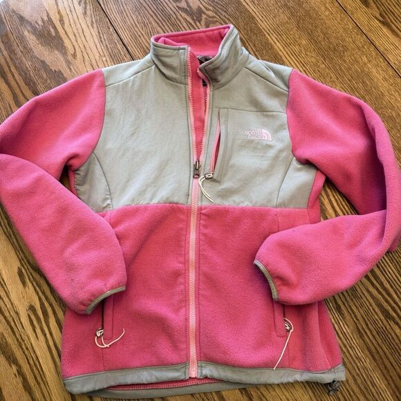 The North Face Jacket Womens Extra Small Pink Gray Denali Full Zip Fleece - Picture 1 of 5